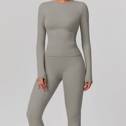 Stretch Quick-Dry Yoga Suit Long Sleeve Two-Piece