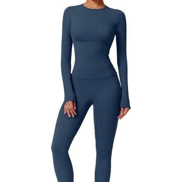 Stretch Quick-Dry Yoga Suit Long Sleeve Two-Piece
